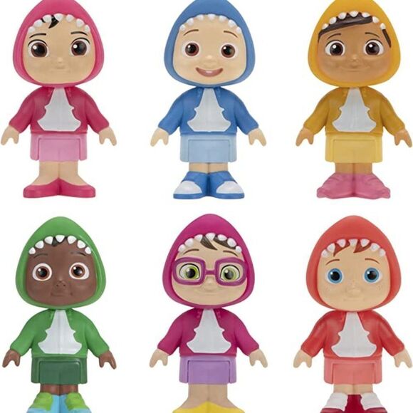 COCOMELON Family & Friends Shark Pack Mini Figure 6-Pack - Picture 1 of 2